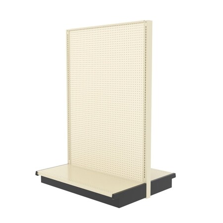 Lozier Shelving Double-Sided Starter, Platinum Off-White, 48W x 72H x 47D P472V-ST
